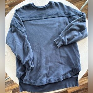 Free People Taylor Tunic Sweatshirt Navy Size Medium